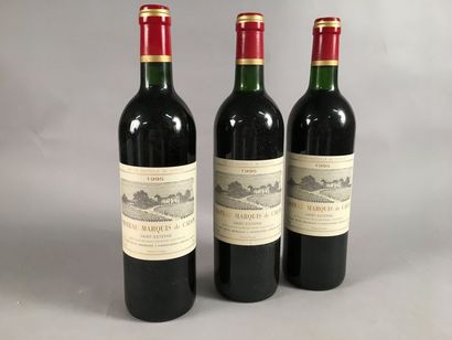 null 3 bouteilles MARQUIS DE CALON, Saint-Estèphe 1995