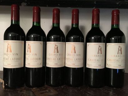 null 6 bouteilles Château LATOUR, 1° cru Pauillac 1996
