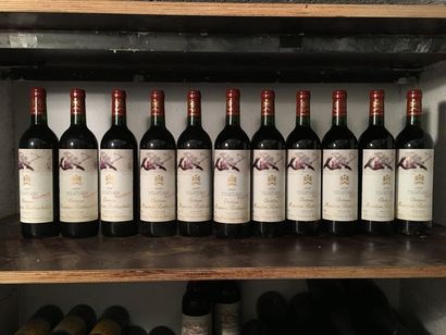 null 11 bouteilles Château MOUTON-ROTHSCHILD, 1° cru Pauillac 1996 (1 elt, légères...