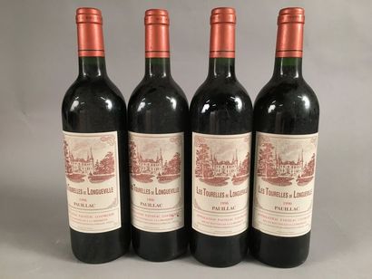 null 4 bouteilles LES TOURELLES DE LONGUEVILLE, Pauillac 1996