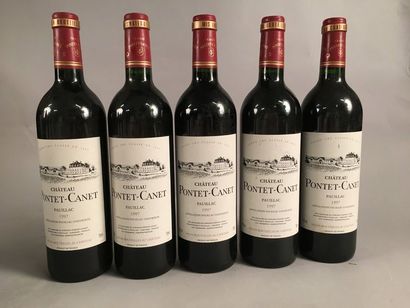 null 5 bouteilles Château PONTET-CANET, 5° cru Pauillac 1997