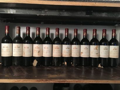 null 12 bouteilles LES FORTS DE LATOUR, Pauillac 1998 (ela, elt)