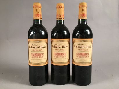 null 3 bouteilles Château LALANDE-BORIE, Saint-Julien 2001