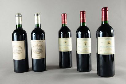 null Ensemble de 5 bouteilles: 3 bouteilles Château DUC D'ARNAUTON, Graves 2002,...