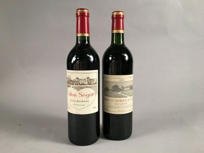 null 1 bouteille Château CALON-SÉGUR, 3° cru Saint-Estèphe 2003 (on joint 1 Marquis...