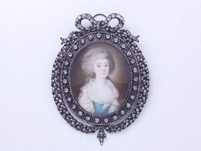 null CAMPANA Ignazio Pio Vittoriano (1744-1786), attribué à.
Portrait miniature ovale...