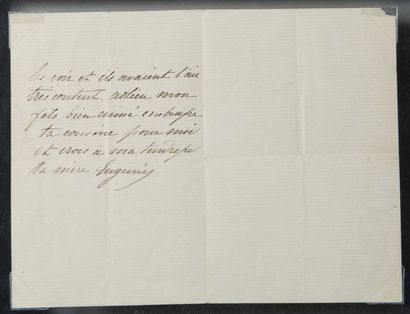 EUGÉNIE (1826-1920) Impératrice 
L.A.S., [1863], à son fils Louis-Napoléon; 1 page...