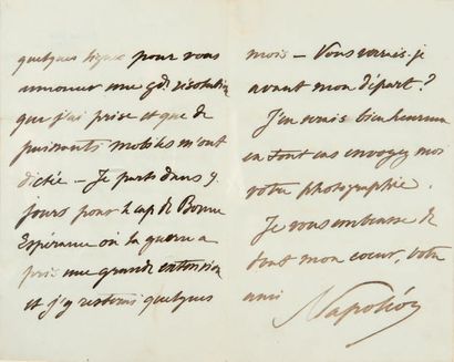NAPOLÉON IV (1856-1879) Prince Impérial 
5 L.A.S. “Napoléon”, février 1879; 18 pages...