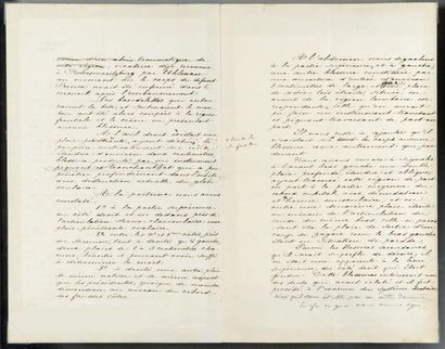 null [NAPOLÉON IV (1856-1879) Prince Impérial].
Minute manuscrite, avec additions...