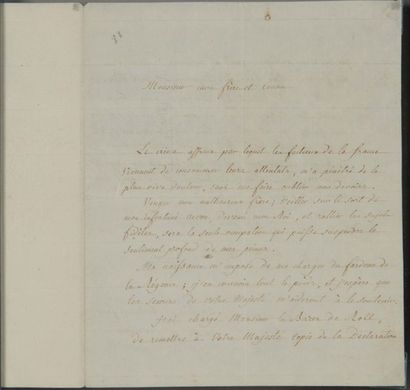 LOUIS XVIII (1755-1824) 
L.S. “Louis Stanislas Xavier”, Hamm 28 janvier 1793, au...