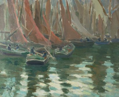 MAX WULFART (1876-1955) Concarneau
Huile sur toile, signée en bas à gauche
51 x 61...