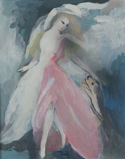 Marie LAURENCIN (1883-1956) Elégance
Huile sur toile, signée en bas à gauche et titrée...