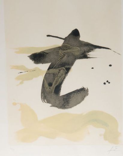 ANTONI TAPIES (1923-2012) Composition
Lithographie en couleurs, signée en bas à droite...