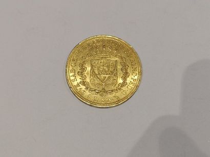 null 
Pièce de 80 Lires or Italie datée 1825