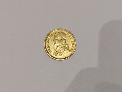 null 
Pièce de 2.50 Scudi or Pie IX, Etats Pontificaux, Vatican datée 1863