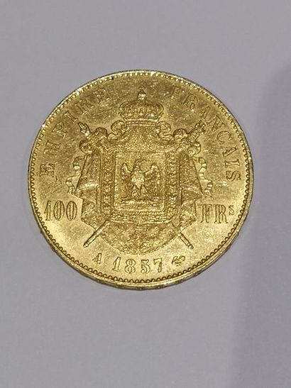 null 
Pièce de 100 Francs or datée 1857