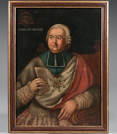 Ecole francaise vers 1760 Portrait du cardinal de Bernis
Sur sa toile d'origine....