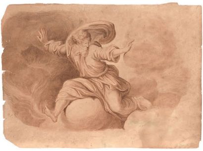 École ITALIENNE du XIXème siècle, d'après RAPHAEL Dieu séparant la terre et le ciel,...