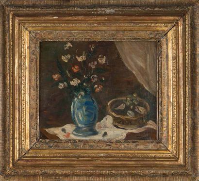 André DERAIN (1880-1954) Nature morte aux fleurs, 1921
Huile sur toile signée en...
