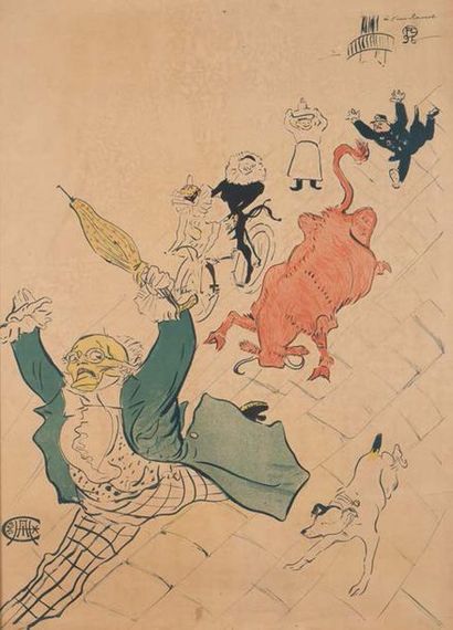 Henri de TOULOUSE - LAUTREC (1864 - 1901) La Vache enragée. 1896
Lithographie en...