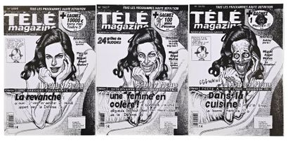 null Jérôme ZONDER (Né en 1974)
Tryptique Télé Magazine, 2007 
Impression jet d’encre.
HC...