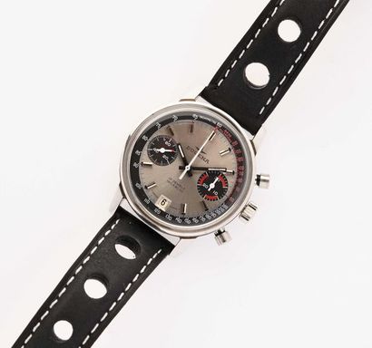 null DUGENA Sports chronograph watch in steel with mechanical movement, circa 1970....