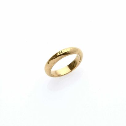 null POIRAY Alliance 18K yellow gold ring (750° thousandths). Signed and numbered...