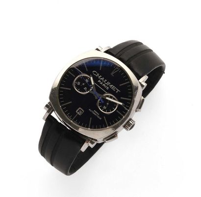 null CHAUMET Dandy, référence 1229 - 1720A Montre de ville chronographe en acier...