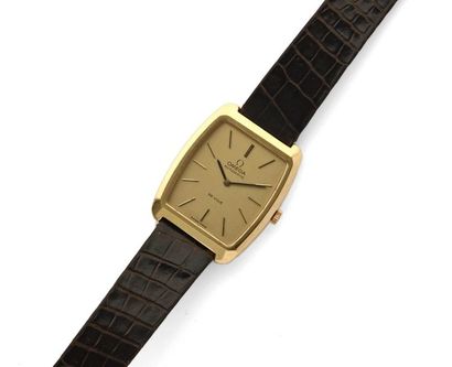 null OMEGA 18K (750° thousandths) yellow gold city watch with automatic movement....