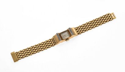 null SOLAGO Ladies' watch in 18K yellow gold (750°thousandths). - Rectangular case,...