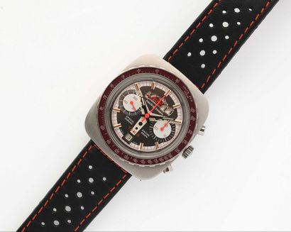 null TANIS Racing Team, circa 1975 Pilot's chronograph watch in steel with mechanical...