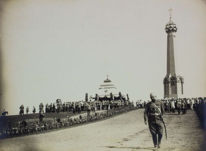 null Prières solennelles in memoriam Alexander Ier près du monument de la bataille...