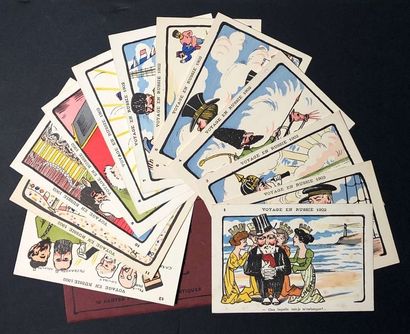 null Voyage du President Émile Loubet en Russie en 1902.

12 cartes postales humoristiques.

???????????...