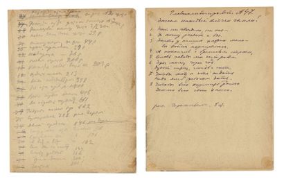 null GONTCHAROVA, Nathalie (1881–1962)

Lot de 2 lithographie. Notes manuscrites...