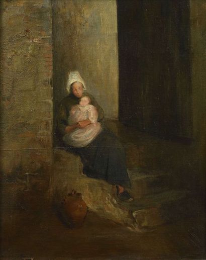 null David SHTERNBERG (1881–1948)

Femme et enfant, circa 1905-1910

Huile sur toile,...