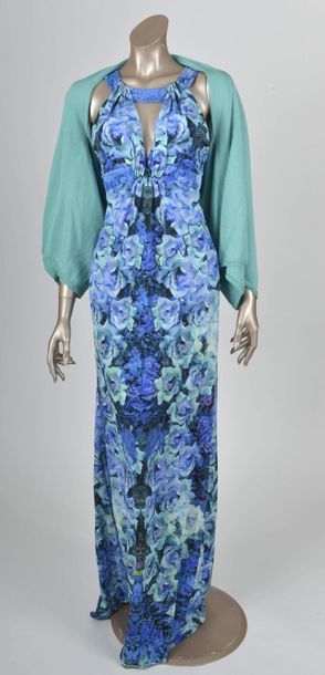 null Roberto CAVALLI – Ralph LAUREN : robe longue en polyester à motifs de fleurs...