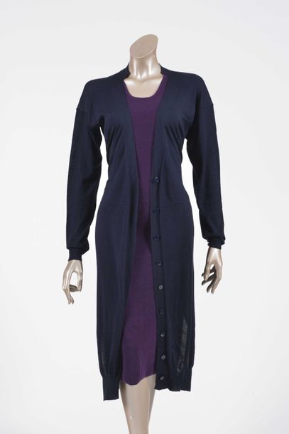null Stella McCARTNEY – VERSAGE : un gilet en laine gris ardoise T. 38 – et une robe...