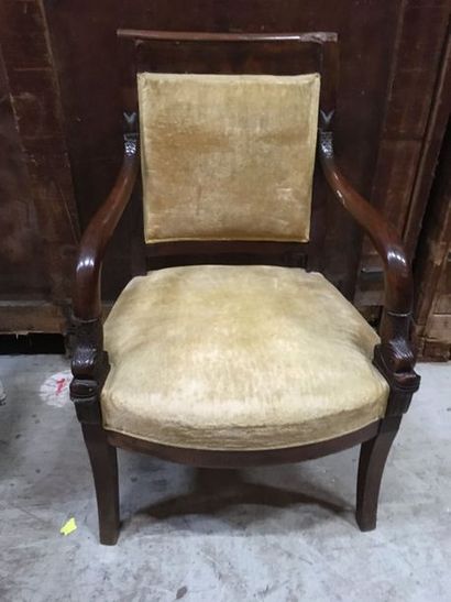 null Restoration style mahogany armchair