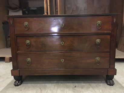 null Empire style mahogany chest of drawers