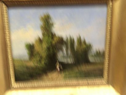 null Oil on canvas country scene