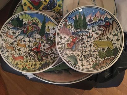null Two small dishes in the taste of ILNIK, antique earthenware plates
