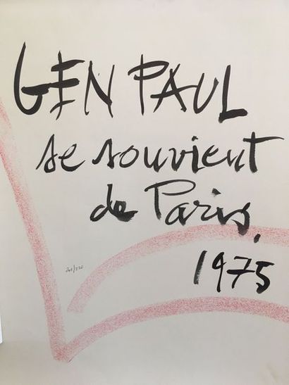 null Gen Paul Calendrier lithographie signé de la main de l'artiste Numéroté 201...