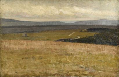 null Jules Emile ZINGG (1882-1942) Paysage de Bretagne Huile sur toile. Porte le...