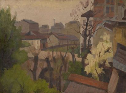null Jules Emile ZINGG (1882-1942) Montrouge vu de la fenêtre de l’artiste Huile...