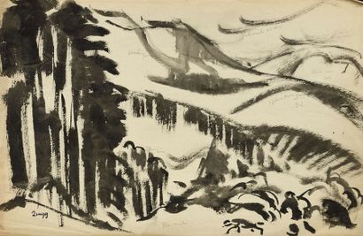 null Jules Emile ZINGG (1882-1942) Scène de labour, paysages, famille dans la forêt....