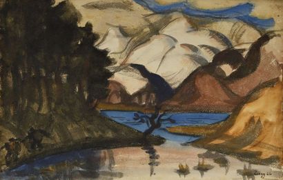 Jules Emile ZINGG (1882-1942) Le lac Chambon...