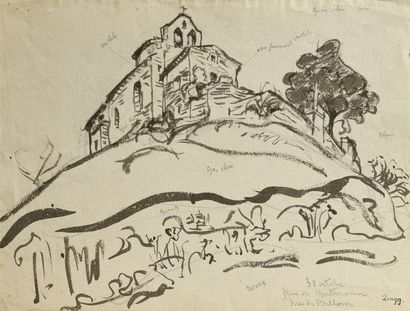 null Jules Emile ZINGG (1882-1942) Ensemble de 6 dessins, pinceau, encre de Chine...