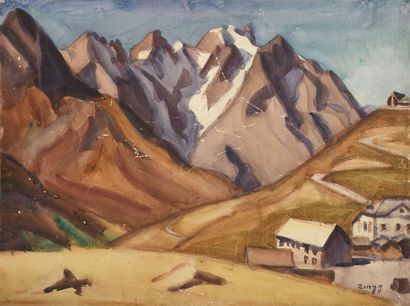 null Jules Emile ZINGG (1882-1942) Vallée de Chaudefour et le Puy de Sancy, circa...