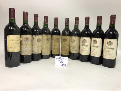 null 10 Bout. Château d'Aydie, madiran. 1994 - Château Montus, Madiran. 1994 (3)...