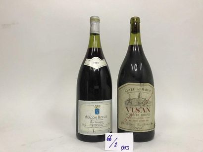 null 2 Bout. Macon rouge Cave Lugny Magnum - Cuvée du Marot, Visan, Côte du Rhone....